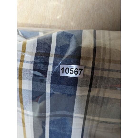 Merrell Button Up Shirt Mens XL Plaid Cotton Pockets Blue Outdoor Preppy - Picture 11 of 11